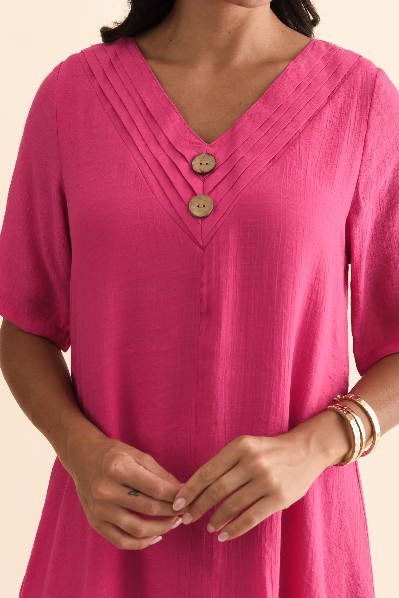 Nala Hot Pink Layers Dress