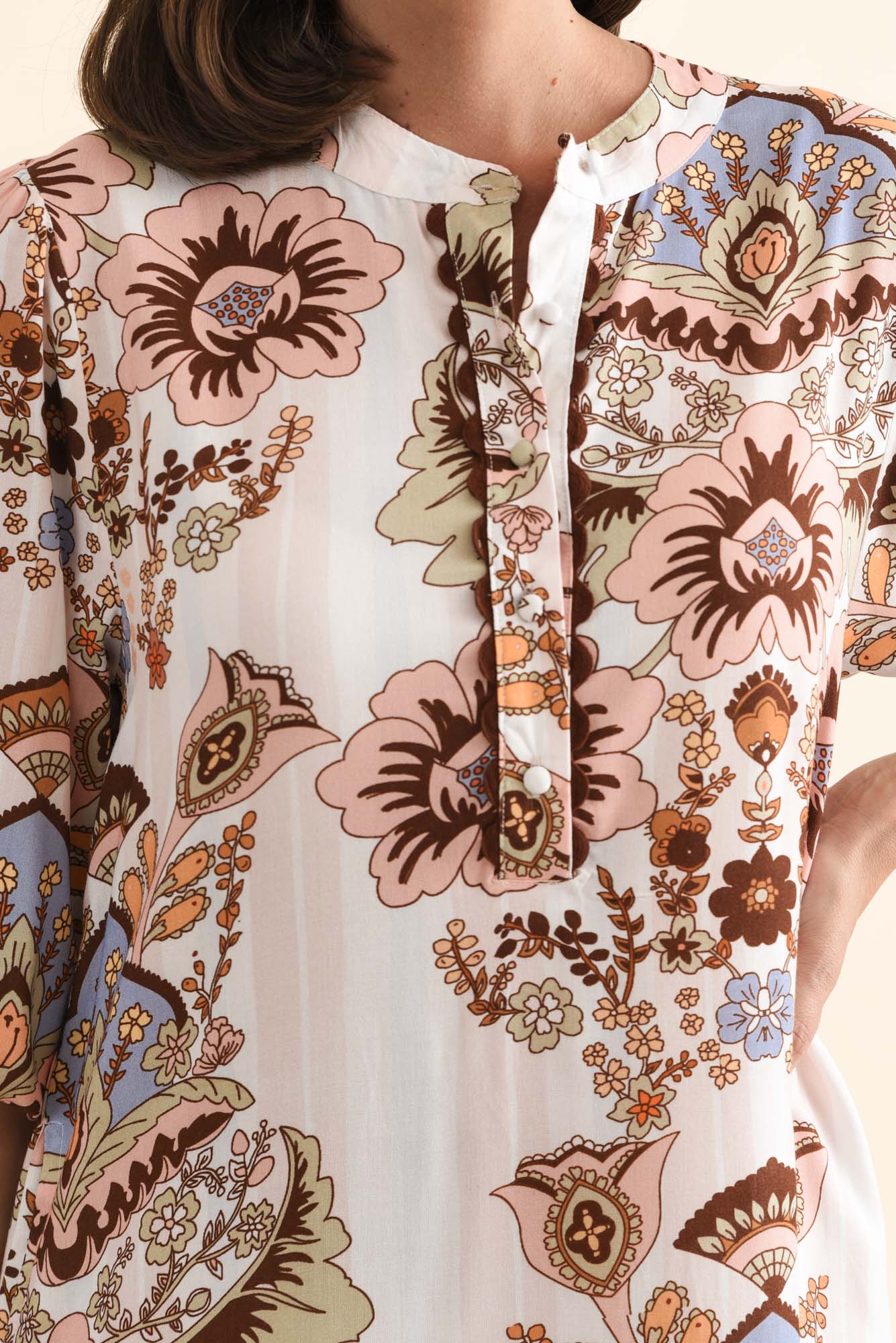Delylah White Floral Tie Dress