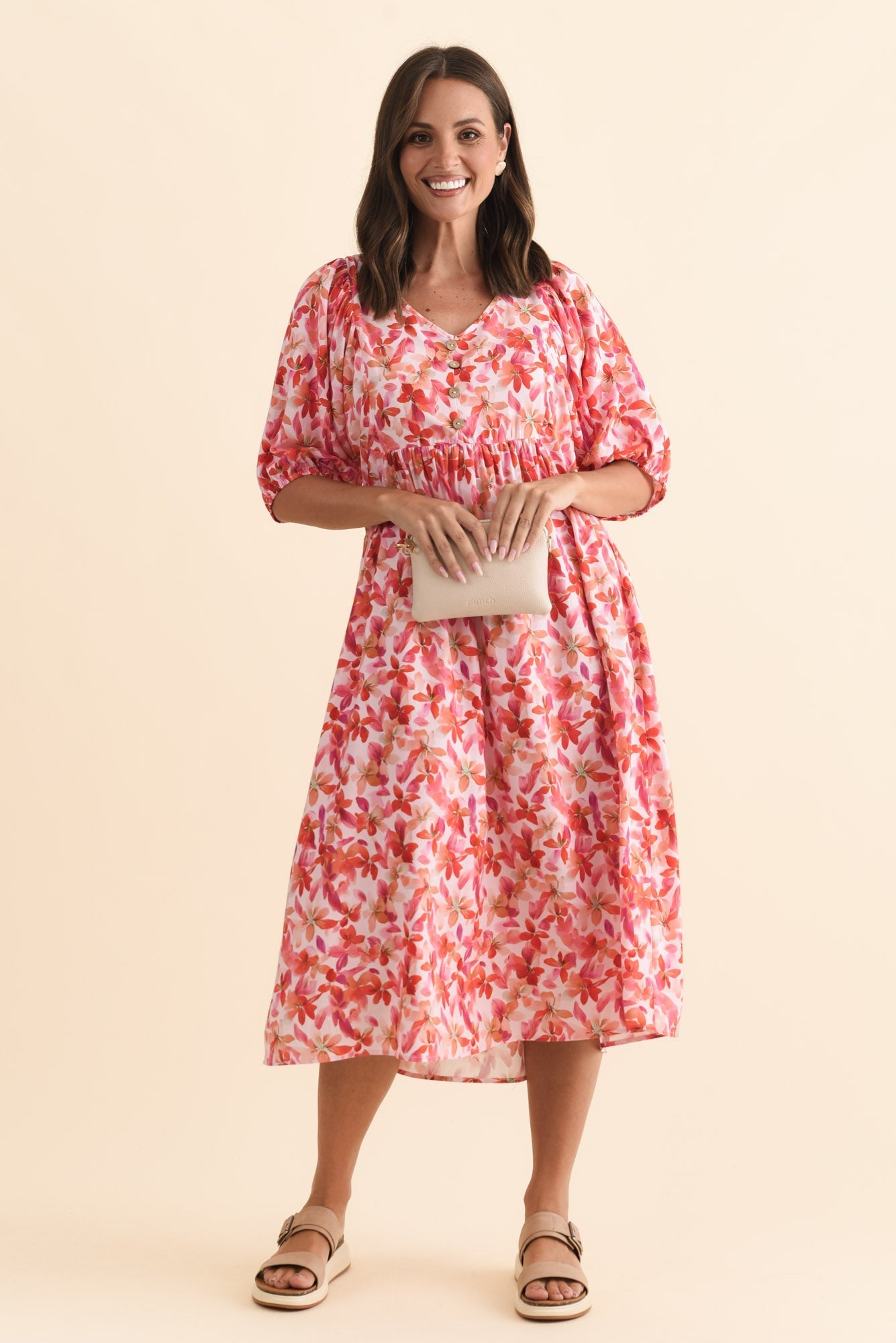 Nolte Pink Petal Pocket Dress