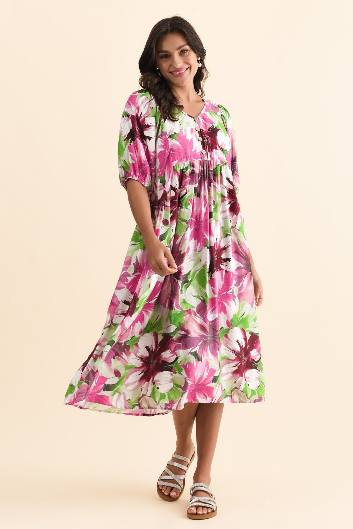 Nolte Purple Flower Pocket Dress