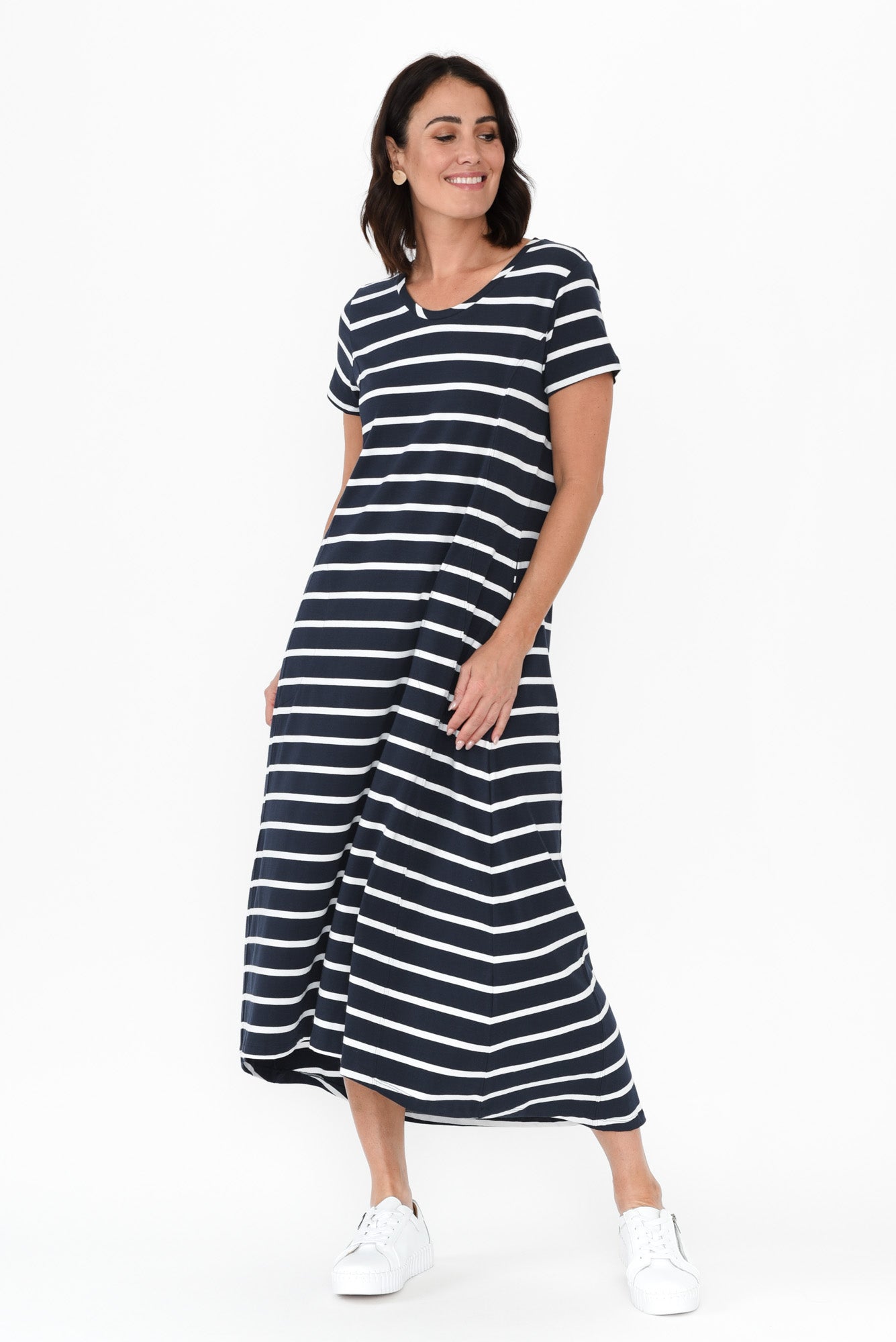 Patrick Indigo Stripe Cotton Pocket Dress