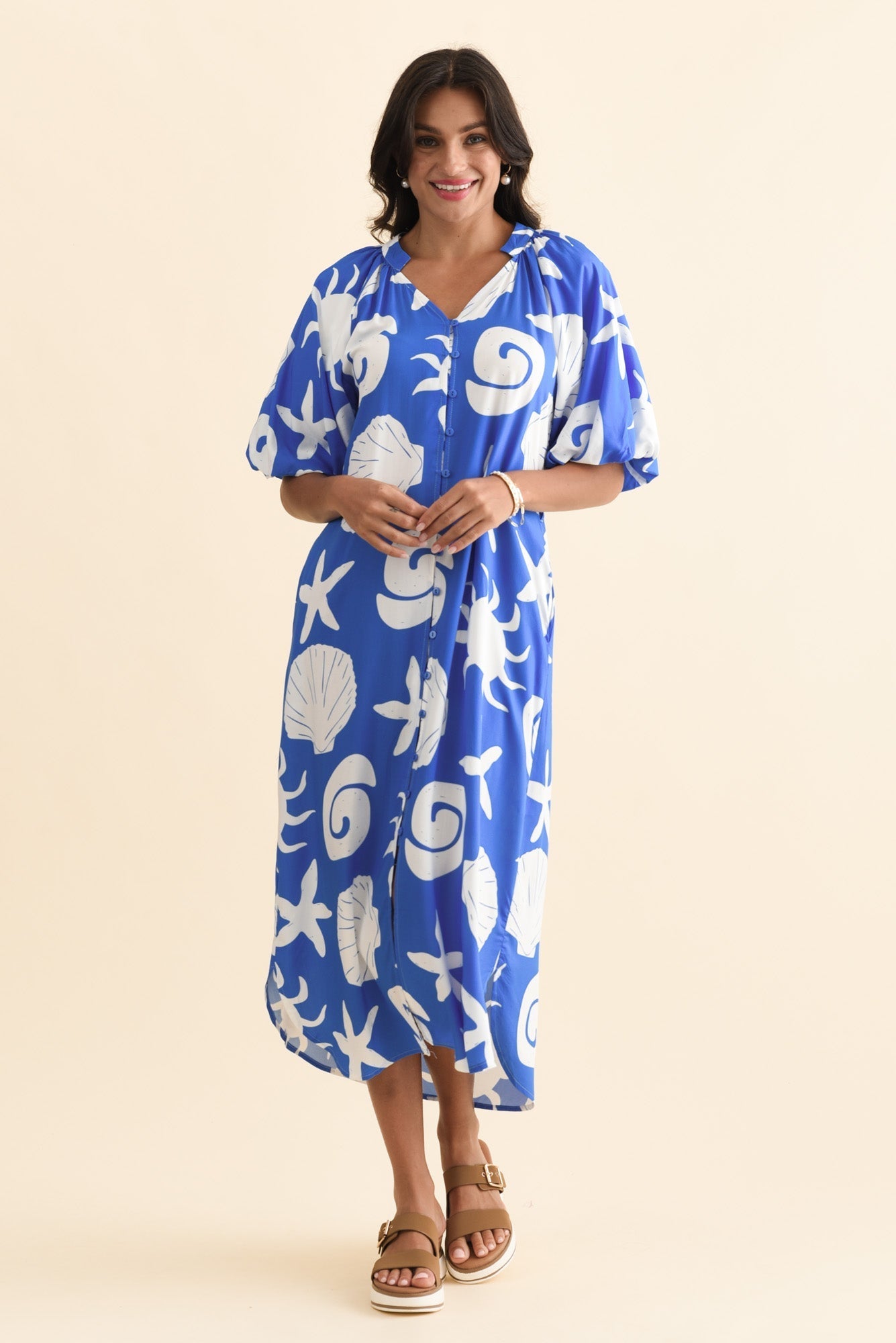 Pippen Cobalt Sea Tie Dress