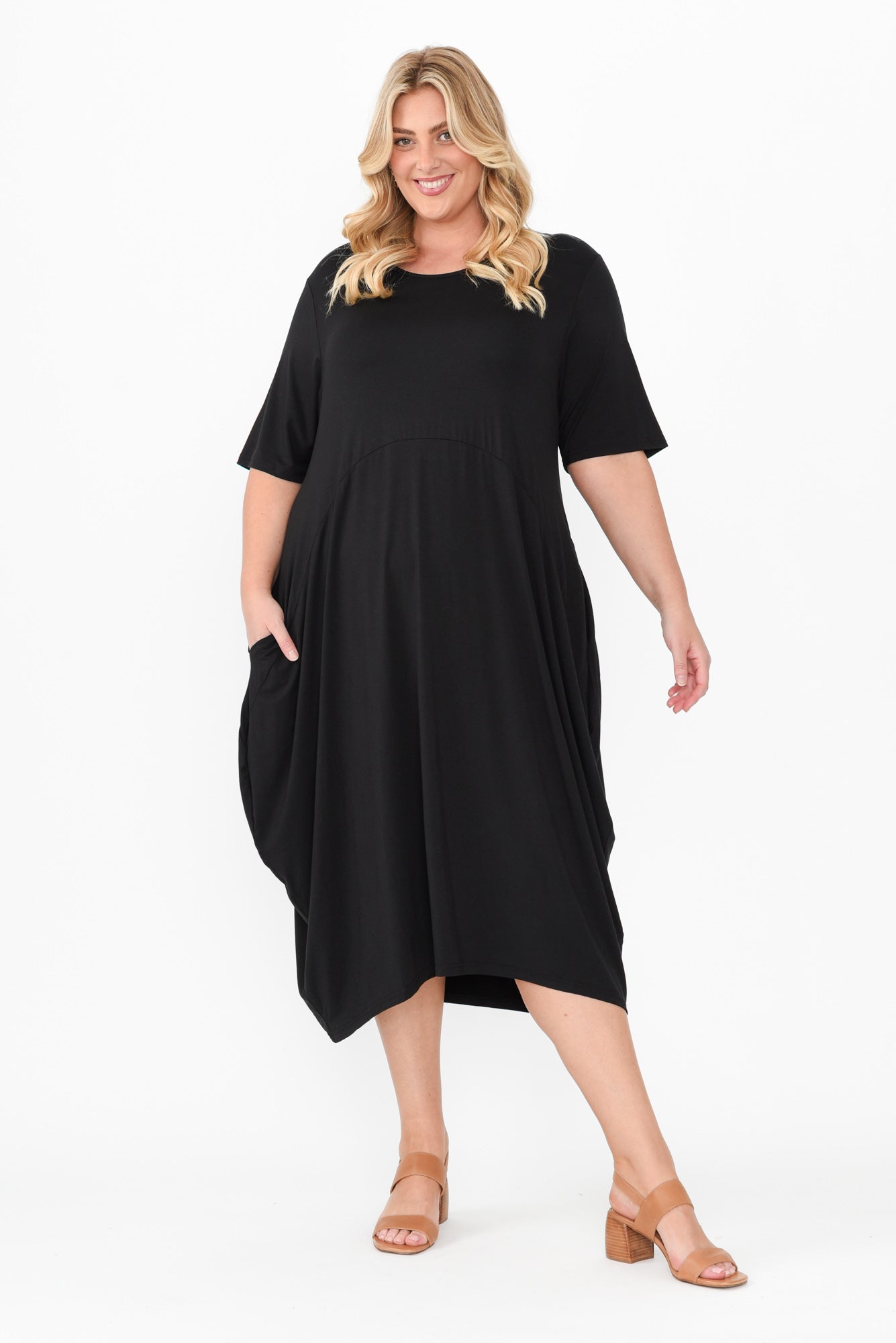 Samiya Black Bamboo Dress