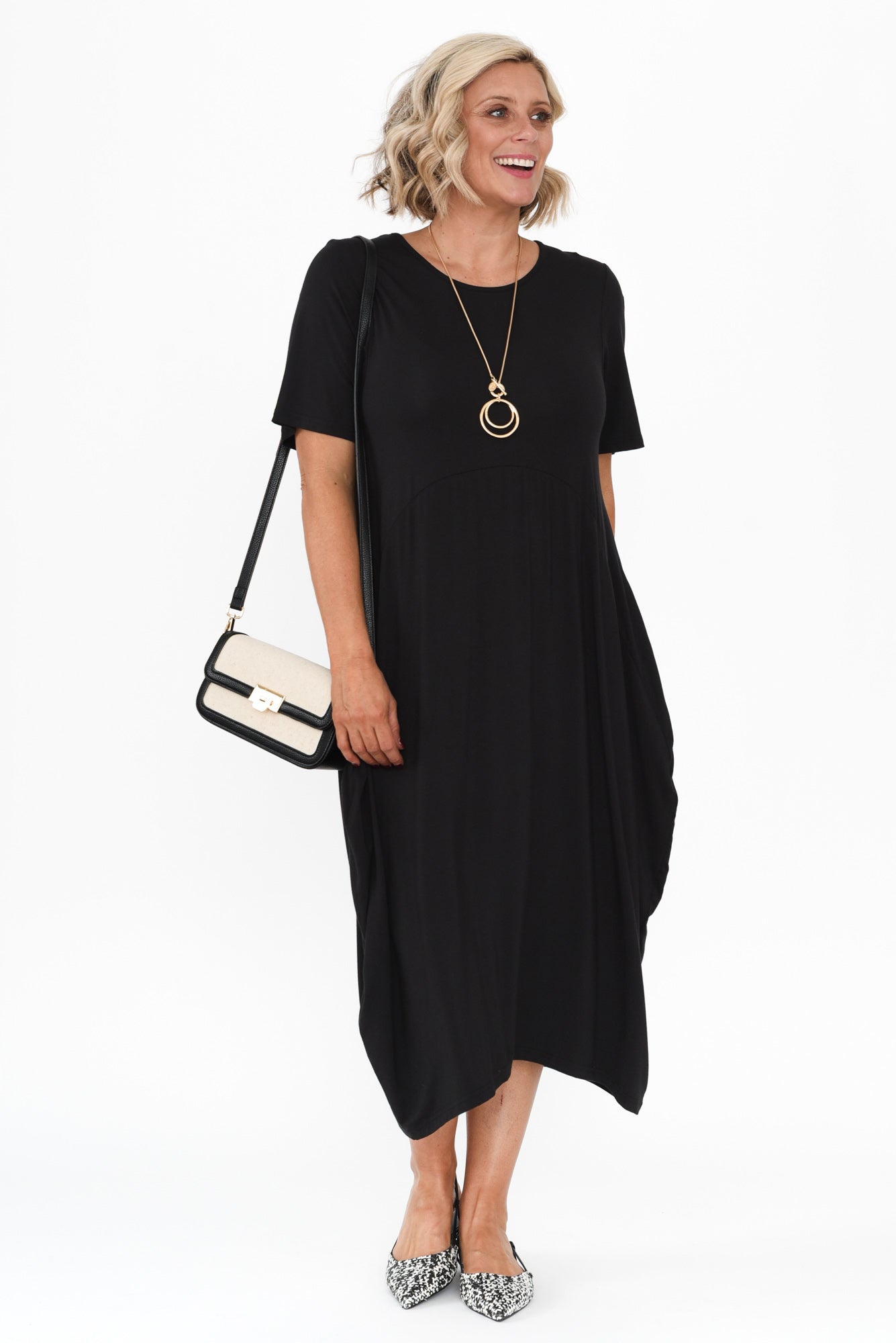 Samiya Black Bamboo Dress