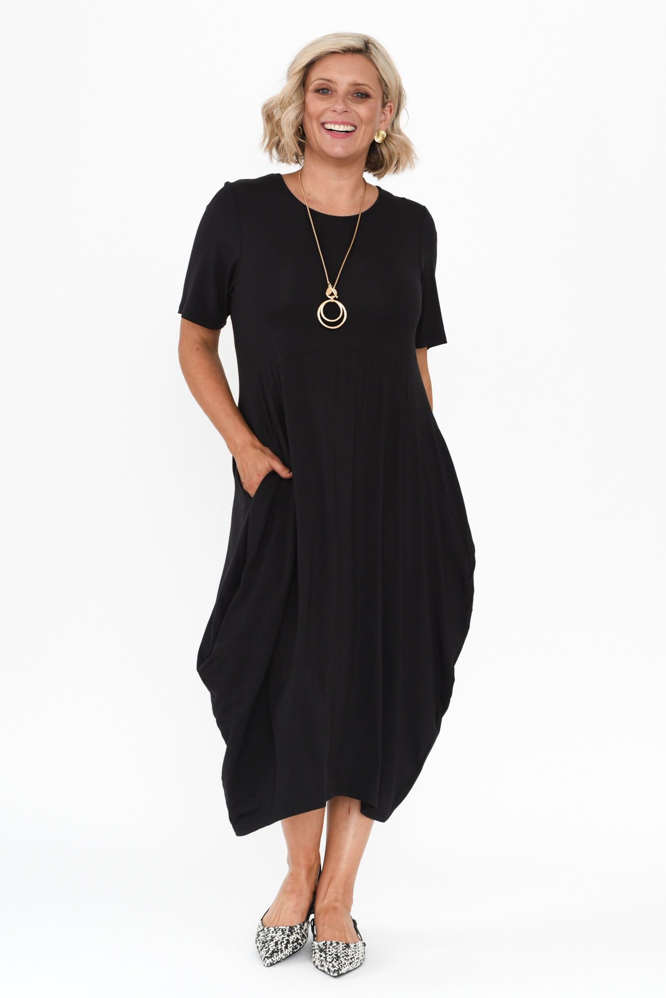 Samiya Black Bamboo Dress