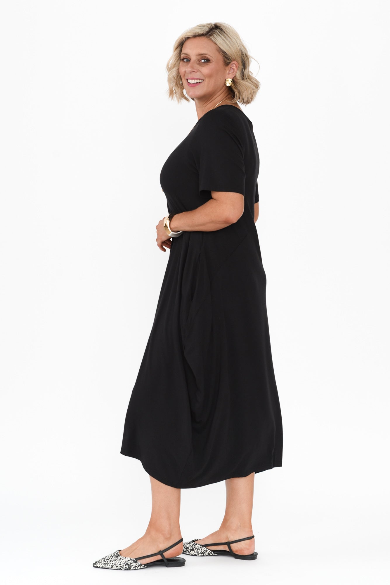 Samiya Black Bamboo Dress