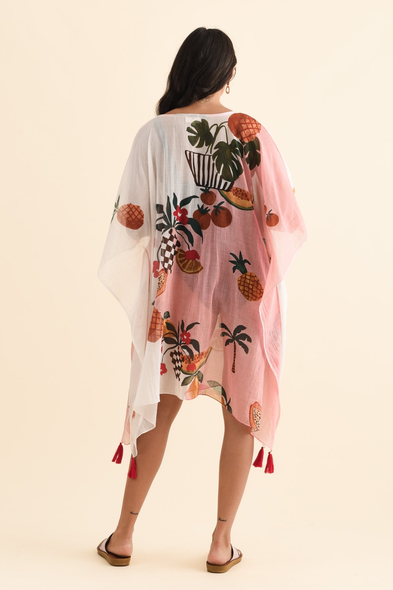 Stella Pink Fruity Cotton Kaftan