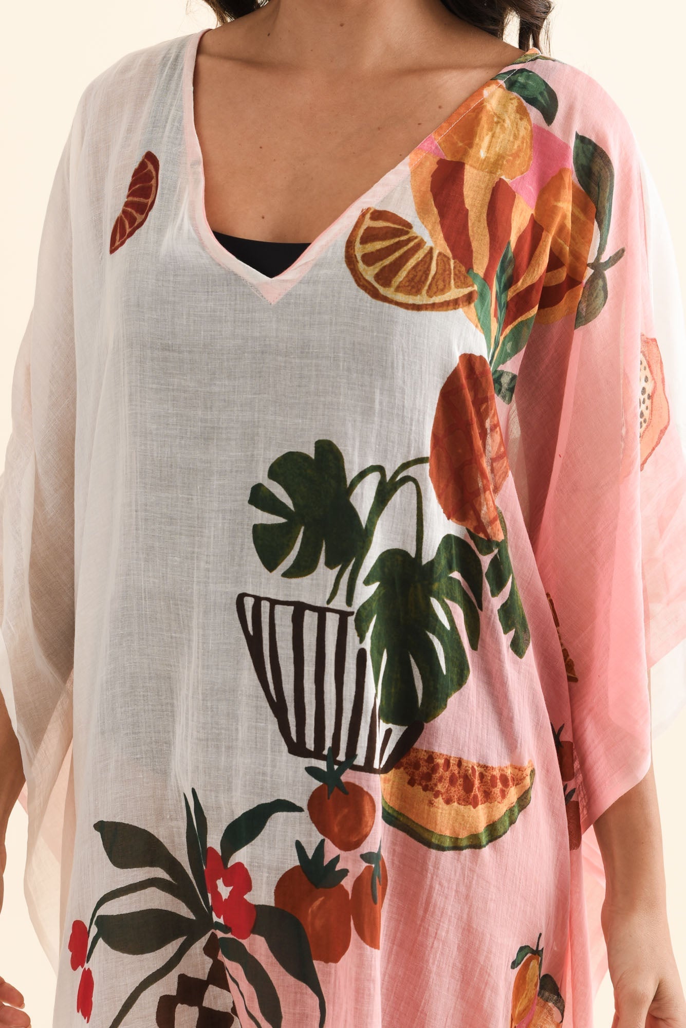 Stella Pink Fruity Cotton Kaftan