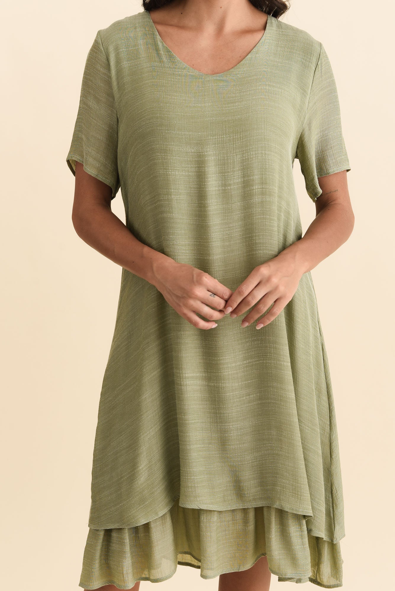 Talon Sage Layers Dress