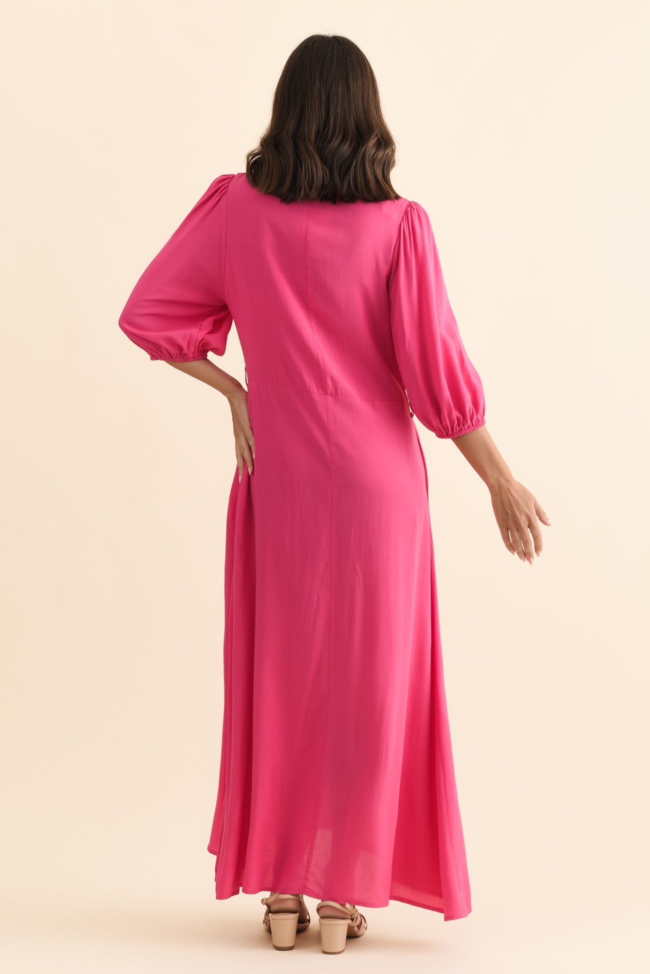 Trinity Fuchsia Tie Dress