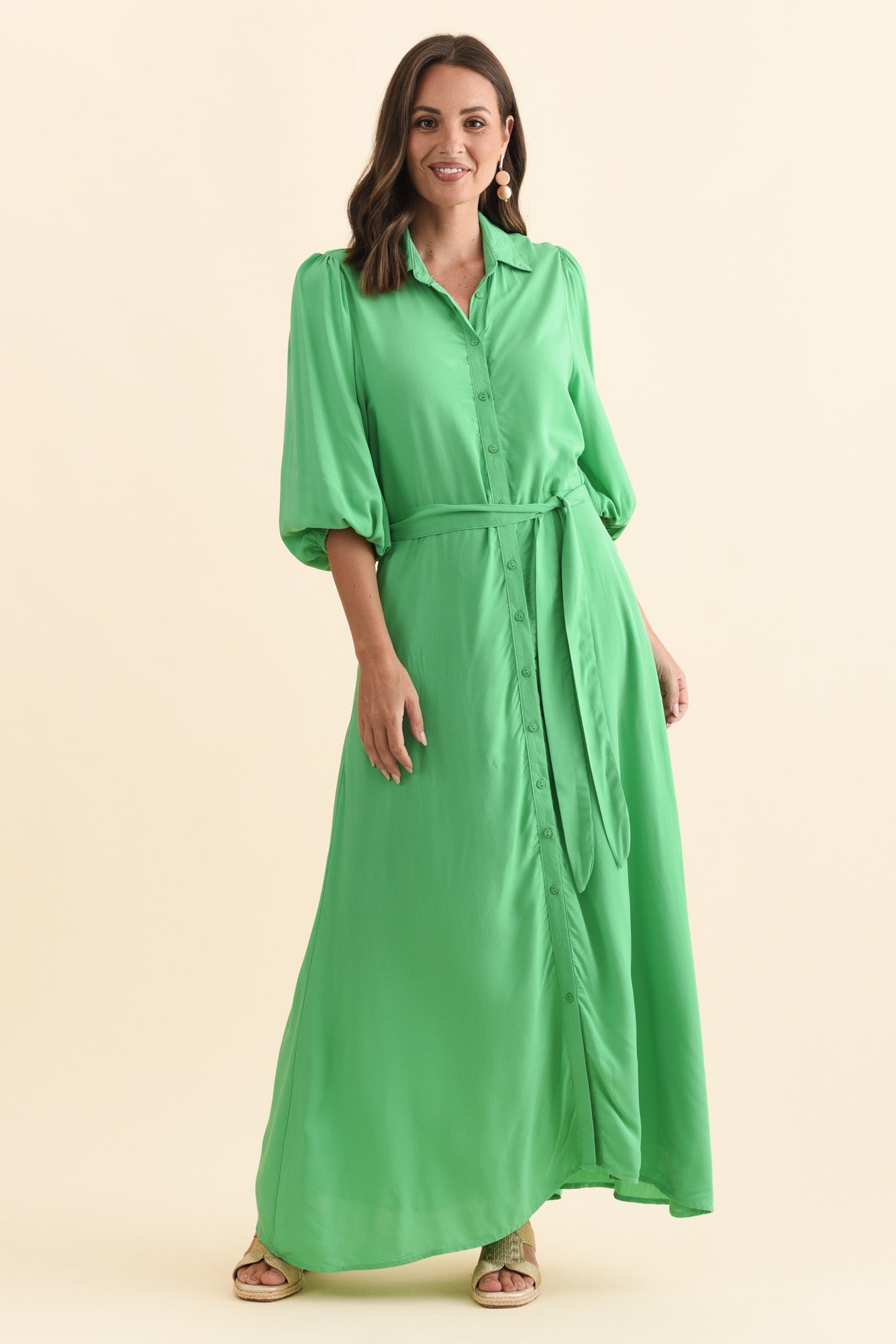 Trinity Green Tie Dress